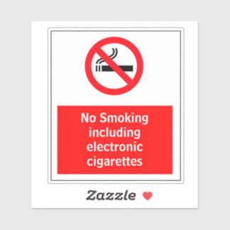 No Smoking Including Electronic Cigarettes 