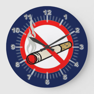 No Smoking Large Clock