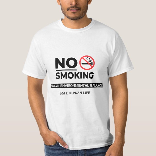No smoking logo t-shirt for man (Front)