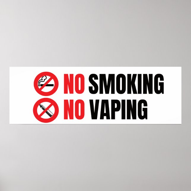 No Smoking No Vaping Poster (Front)