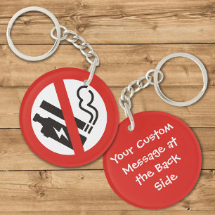 No Smoking or Vaping Keychain