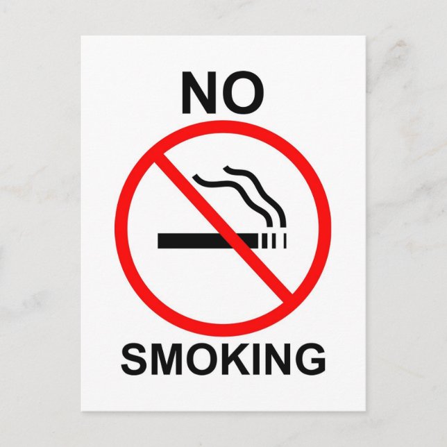 No Smoking Postcard (Front)