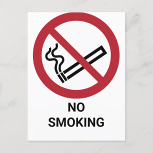 No Smoking, Prohibition Sign Postcard