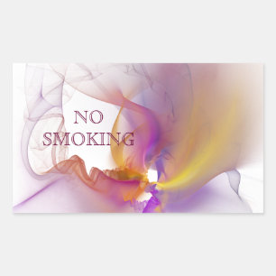 No smoking rectangular sticker