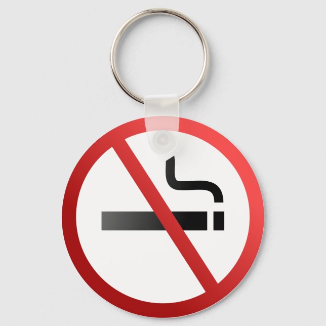 No Smoking Sign Key Ring (Front)