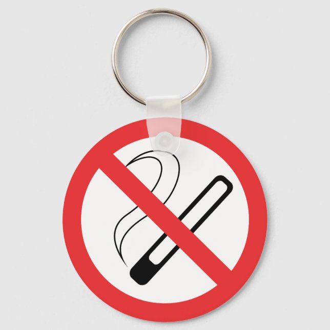 No Smoking Sign Key Ring (Front)