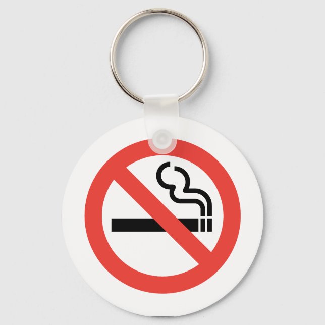 No Smoking Sign Key Ring (Front)