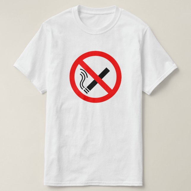 NO Smoking Sign - UK Signage T-Shirt (Design Front)