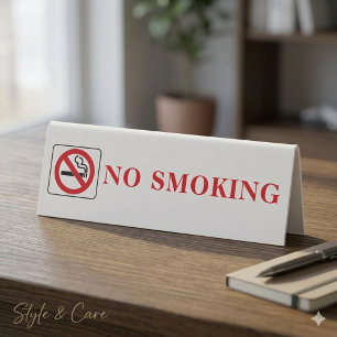No Smoking Table Tent Sign Clean Air Policy Displa