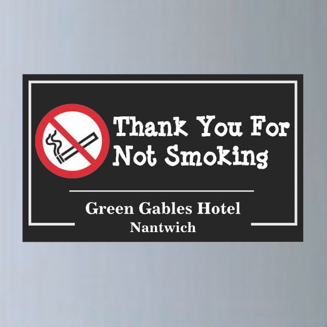 No Smoking - Thank You for Not Smoking Rectangular Sticker (Creator Uploaded)