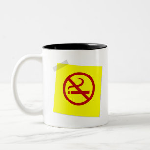 No Smoking Two-Tone Coffee Mug