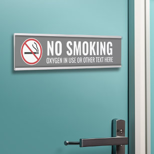 No Smoking Warning Oxygen in Use Door Sign