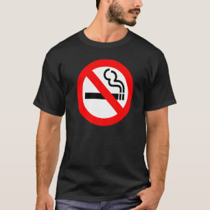 No Smoking Warning Sign Oxygen Non Smoker Cigarett T-Shirt