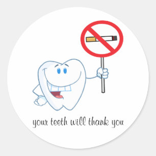 No Smoking - Your Teeth Will Thank You Stickers