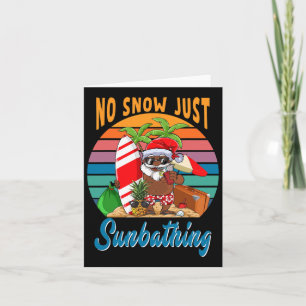 No Snow Just Sunthing African Santa Funny Tan Skin Card