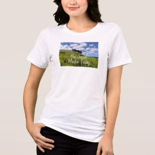 No Social Media Today Hawaiian Landscape Photo Tri-Blend Shirt