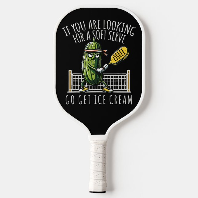 No Soft Serves Here – Pickleball with Bite Paddle (Back)