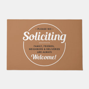 No Soliciting (edit colors) Front Door Entrance Do Doormat