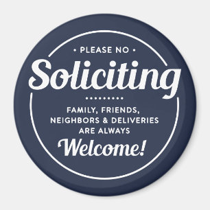 No Soliciting (edit colours) Front Door Entrance Magnet