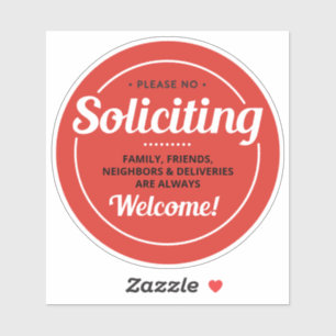 No Soliciting (Editable) Front Door 4" Vinyl