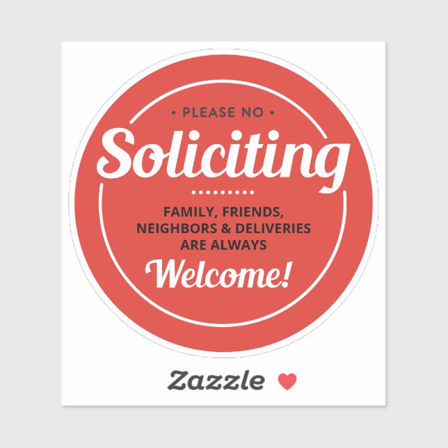 No Soliciting (Editable) Front Door 4" Vinyl (Sheet)