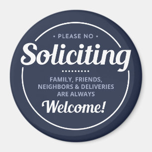 No Soliciting (editable) Front Door Entrance Magnet