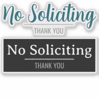 No Soliciting Front Door Sign