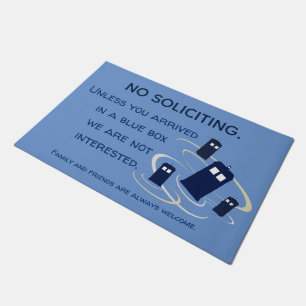 No Soliciting Police Box Doormat