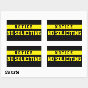 No Soliciting [Seal] Rectangular Sticker