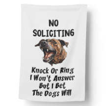 No Soliciting Weatherproof Personalised House Flag