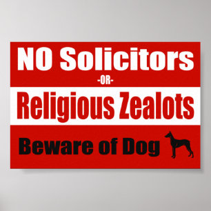 NO Solicitors Door/Window Poster