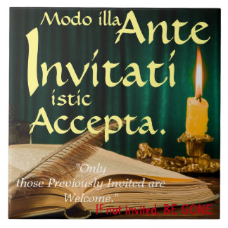 No Solicitors. (in Latin) Ceramic Tile