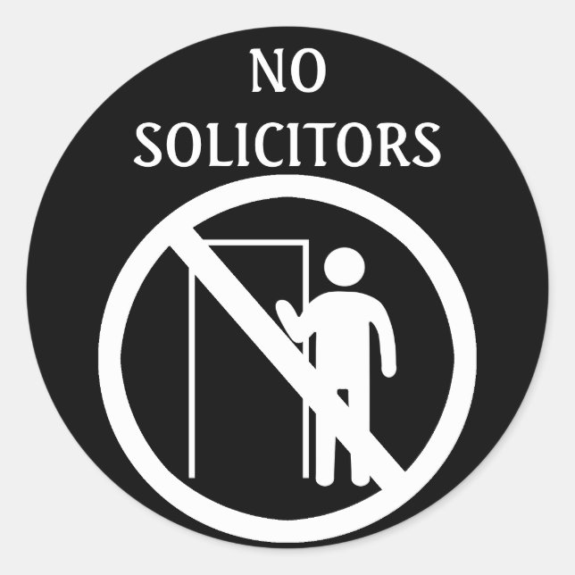 No Solicitors Stickers (Front)
