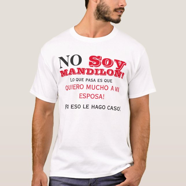 No soy mandilon long apron T-Shirt (Front)