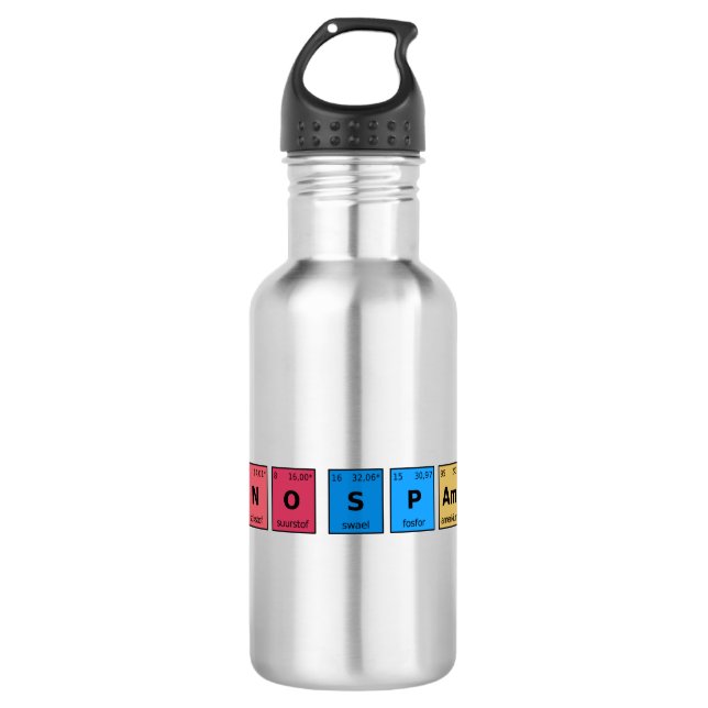 No Spam Periodic Table 710 Ml Water Bottle (Front)