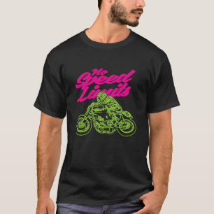 No Speed Limits Vintage Style Retro Motorcycle Rac T-Shirt