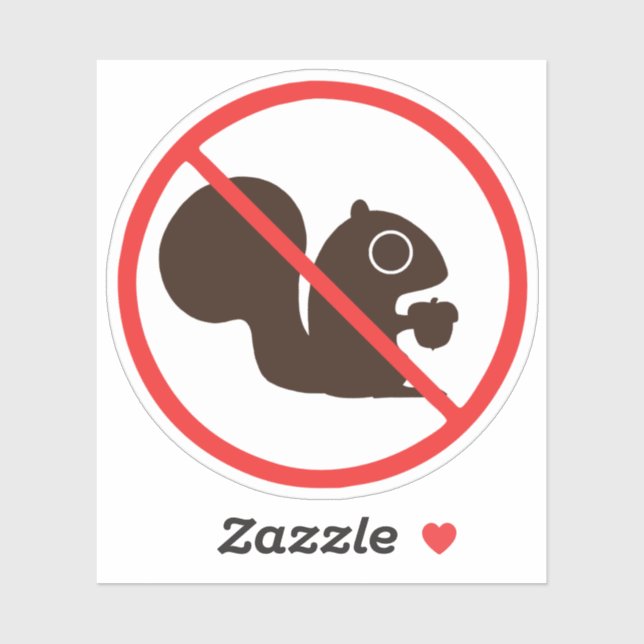 No Squirrels Cute Funny Round (Sheet)
