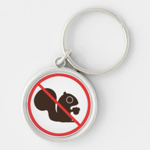 No Squirrels Key Ring