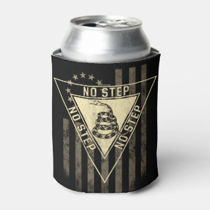 NO STEP MILITARY GADSDEN SNAKE AMERICAN FLAG CAN COOLER