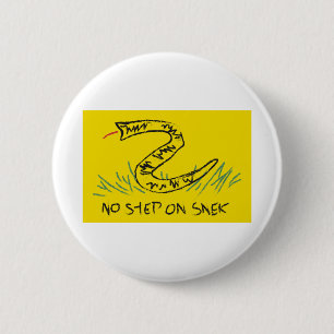 No Step on Snek Gadsden Flag 6 Cm Round Badge