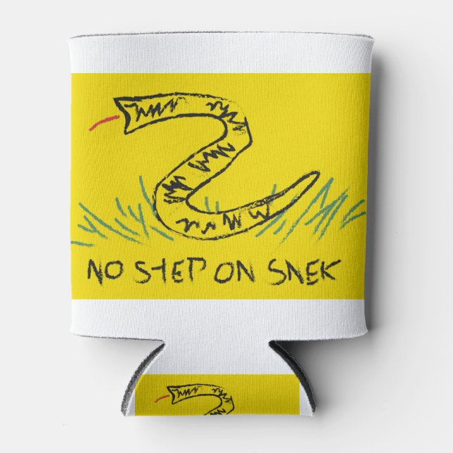 No Step on Snek Gadsden Flag Can Cooler (Front)