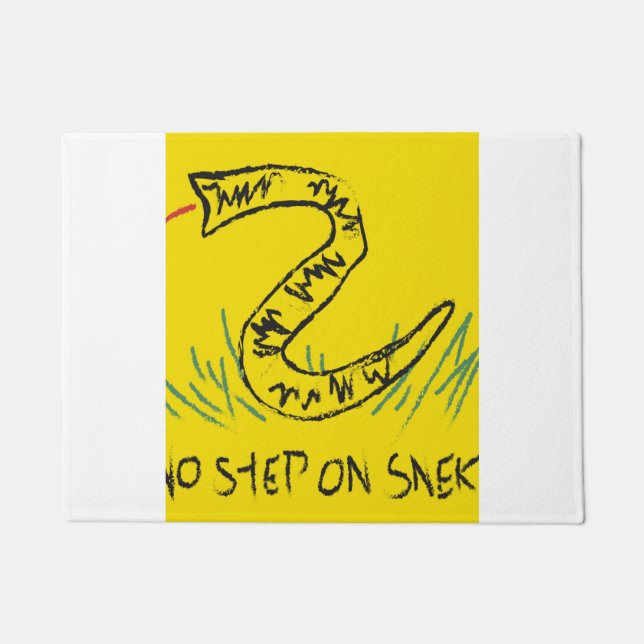 No Step On Snek Gadsden Flag Doormat (Front)