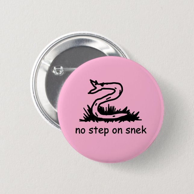 No step on snek memes Gadsden parody SnekRight 6 Cm Round Badge (Front & Back)