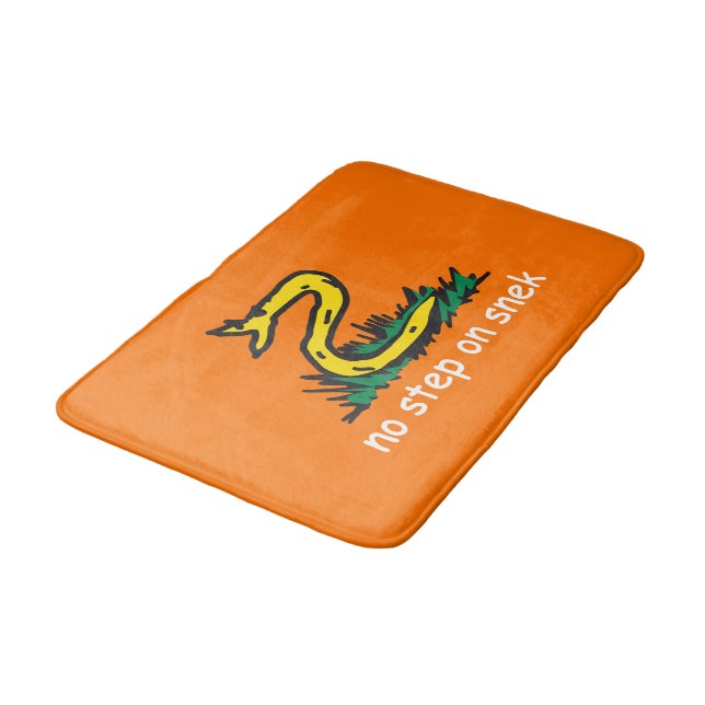 No step on snek memes Gadsden parody SnekRight Bath Mat (Angled)
