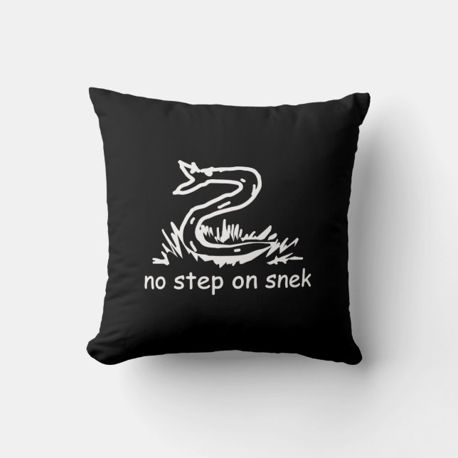 No step on snek memes Gadsden parody SnekRight Cushion (Front)