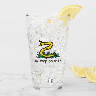 No step on snek memes Gadsden parody SnekRight Glass