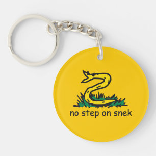 No step on snek memes Gadsden parody SnekRight Key Ring