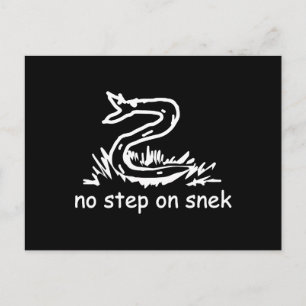 No step on snek memes Gadsden parody SnekRight Postcard