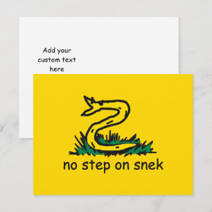 No step on snek memes Gadsden parody SnekRight Postcard