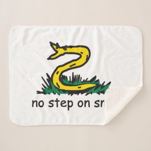 No step on snek memes Gadsden parody SnekRight Sherpa Blanket